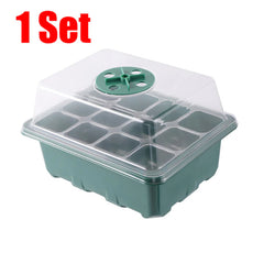 Gardening 12 Cell Cultivation Box with Breathable Clear Cover Growing Light Vegetable Succulent Seedling Germination Nursery Pot